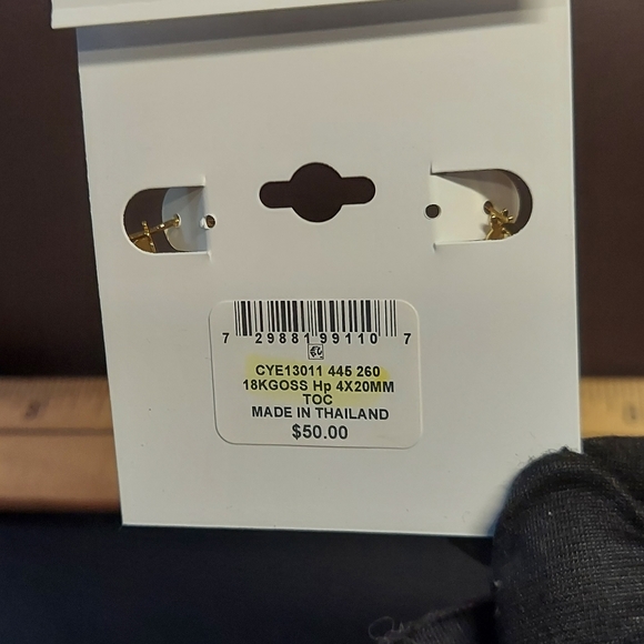 Giani bernini gold hoops 18k gold over sterling - Picture 2 of 2